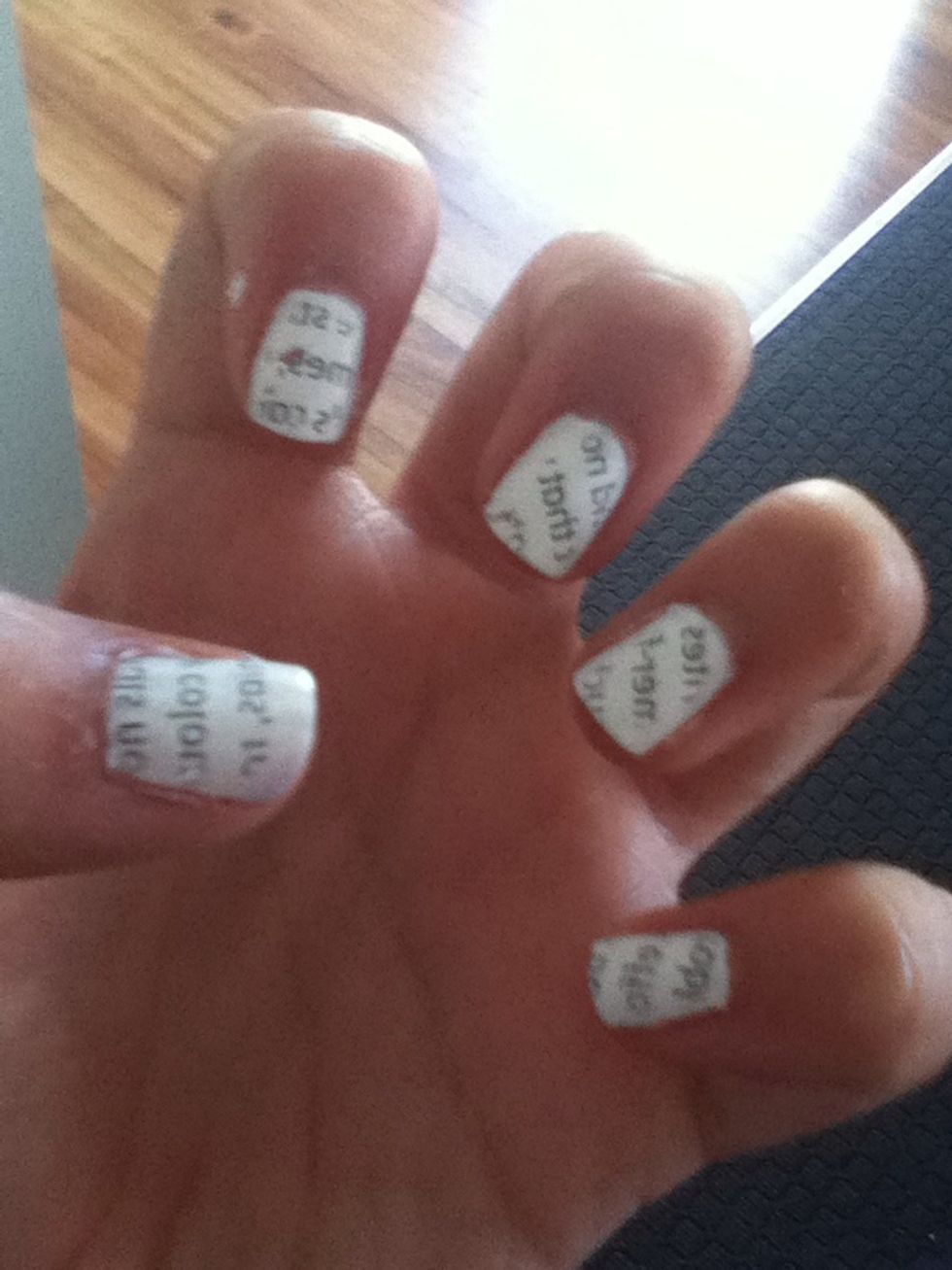 Do that to the rest of your nails