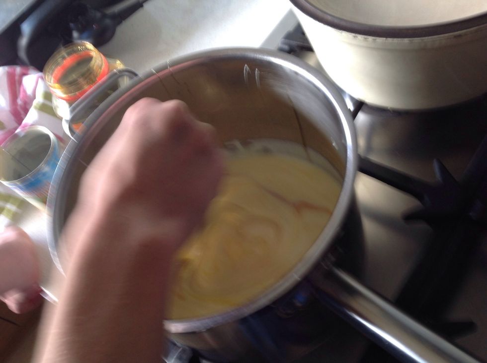 Do that until the mixture boils and lightly browns.
