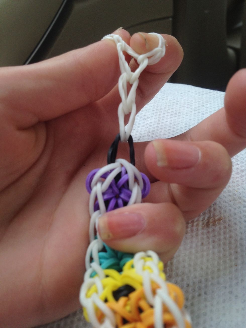 Do that with a total of 5-6 rubber bands.