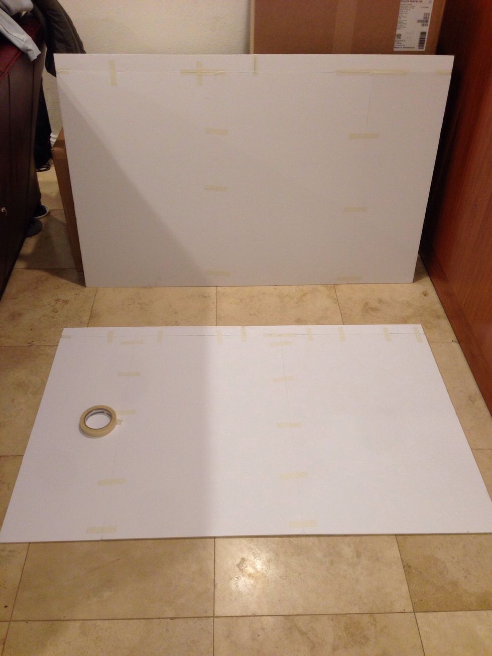 Do the last two steps twice. Doing this will make your map more durable. Line the boards up so their seems are offset.