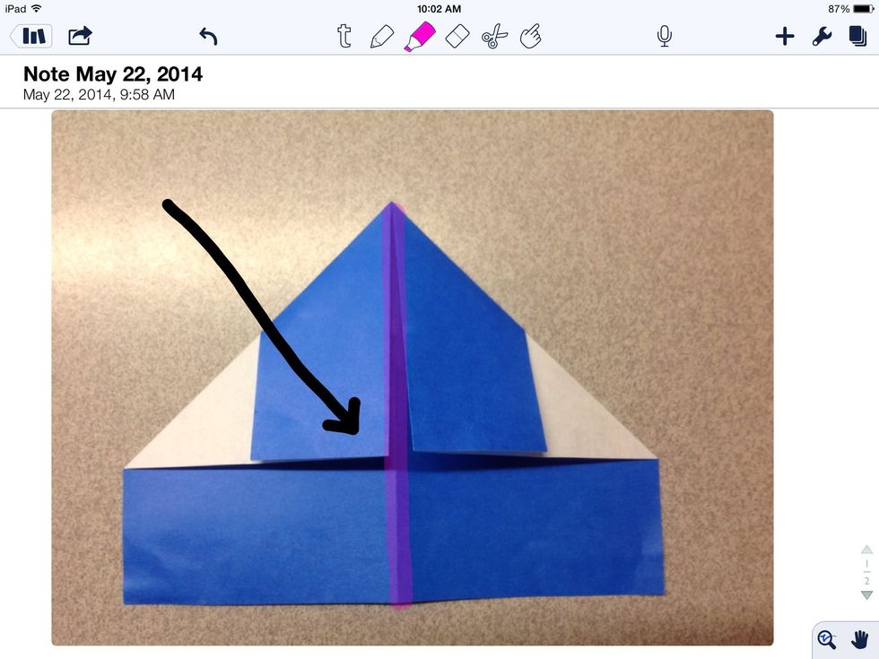 Do the same for the left corner.