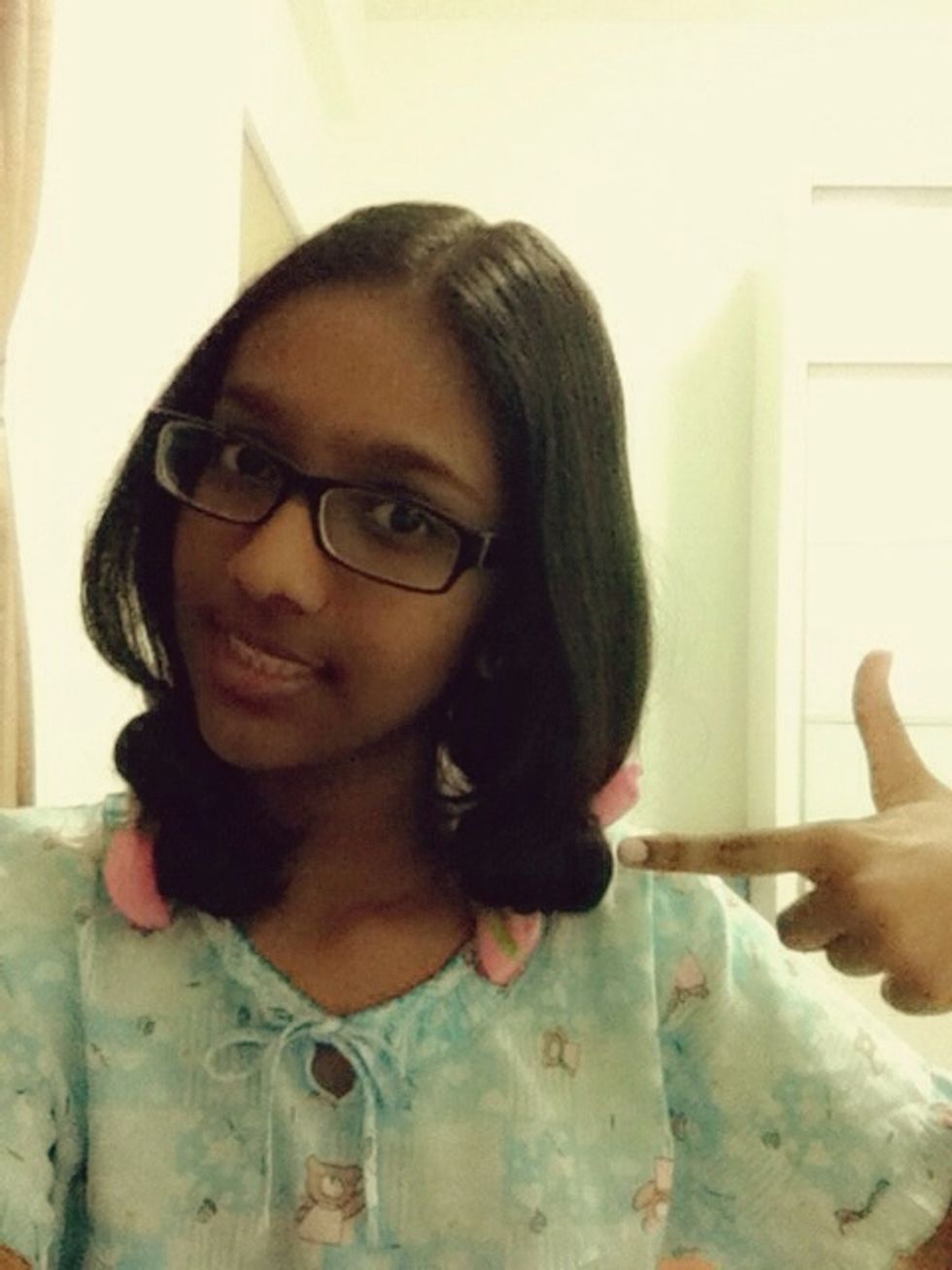 Do the same for the other side of your hair and it should look something like this~ \ud83d\ude0a (i look weird so dont judge me)