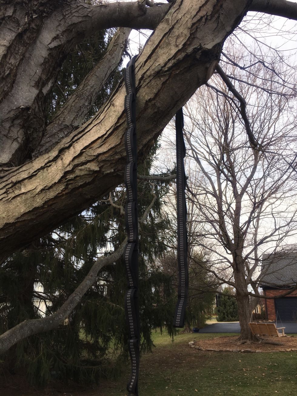 Do the same for the other strap. But this time, around a different tree or branch that is away from the other strap so your Eno can be hung apart.