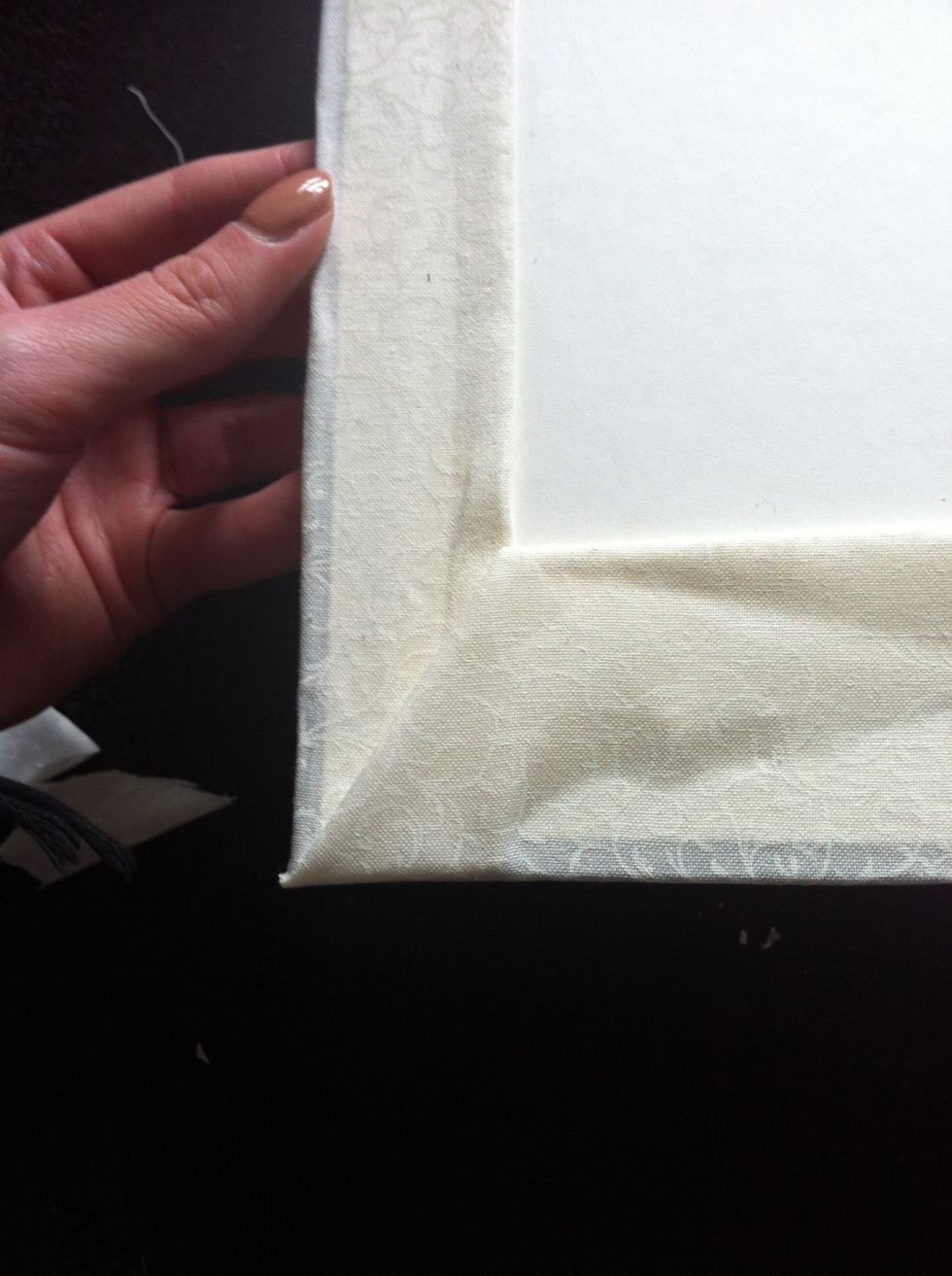 Do the same for the top and bottom edge, fold in for the corner