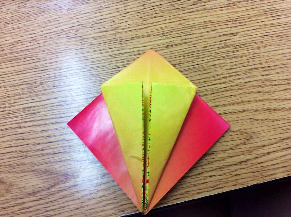 Do the same on the left and crease