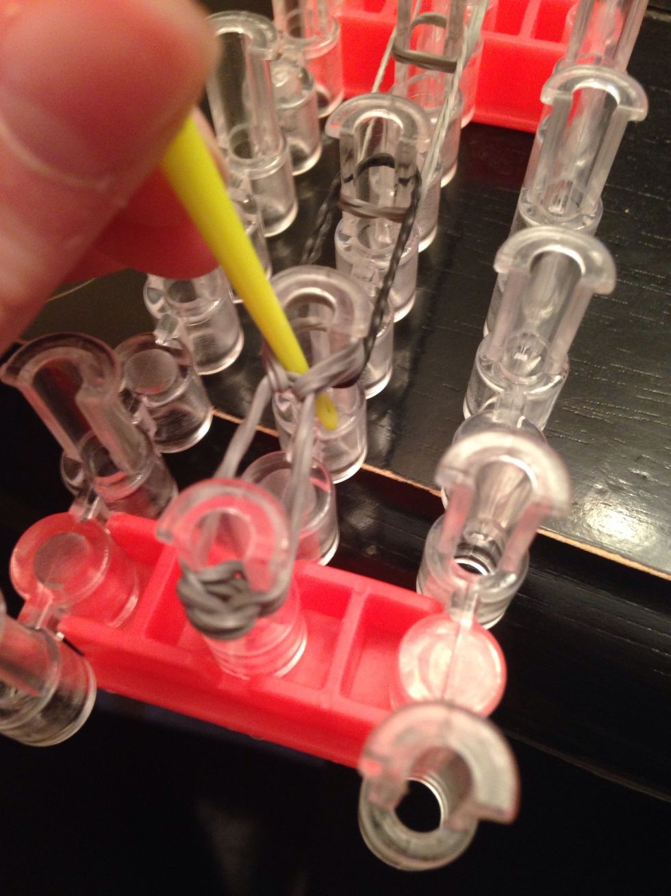 Do the same on the next peg