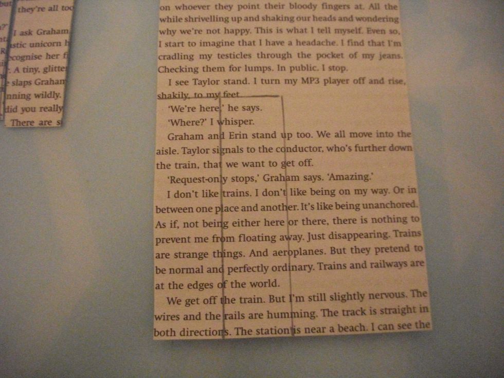 Do the same thing again - sorry. But instead make it 2 cm wide and 8 cm long. (You can vary the measurements how you want as long as the width is constant).