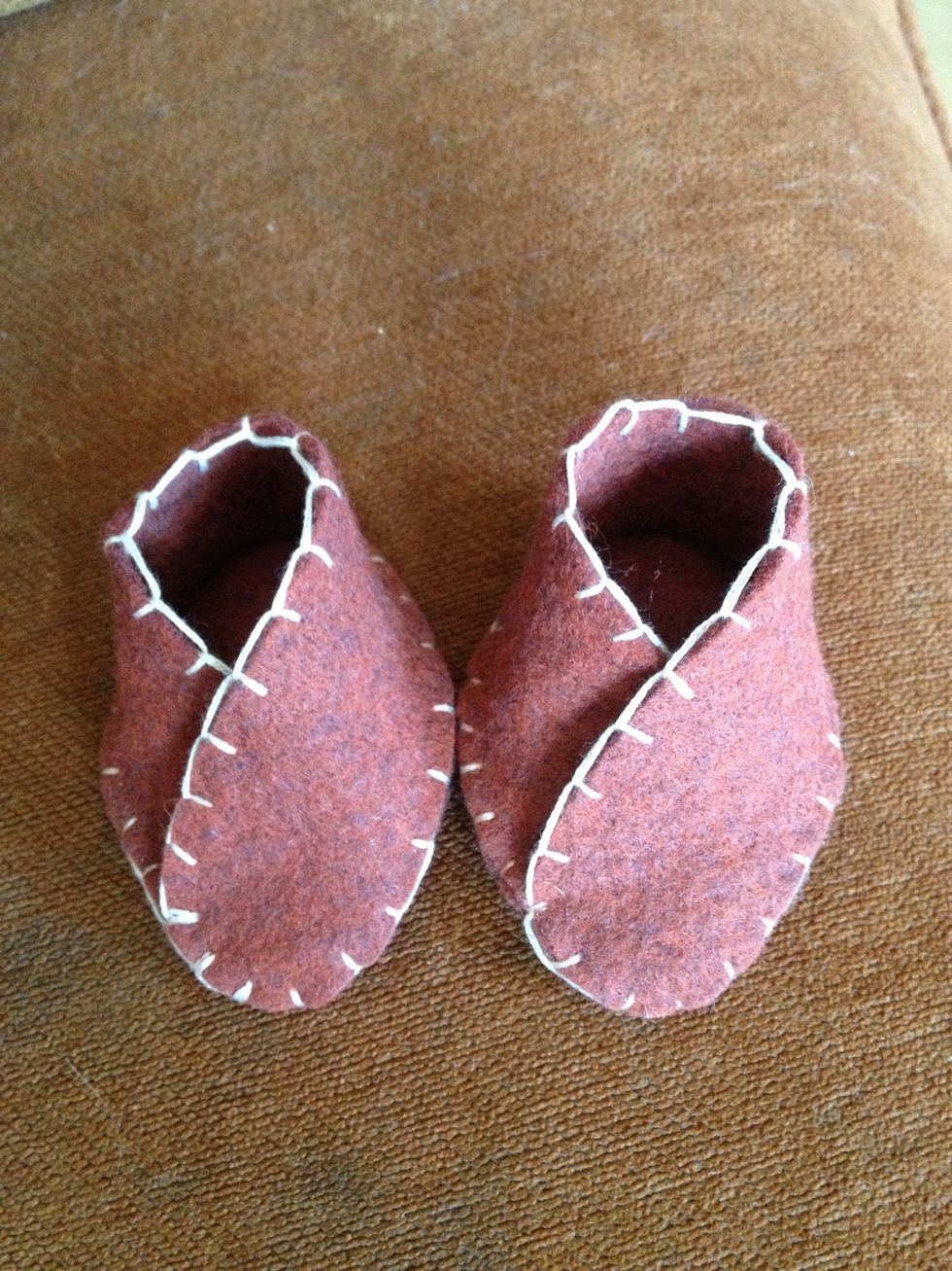 Do the same thing to the next shoe.