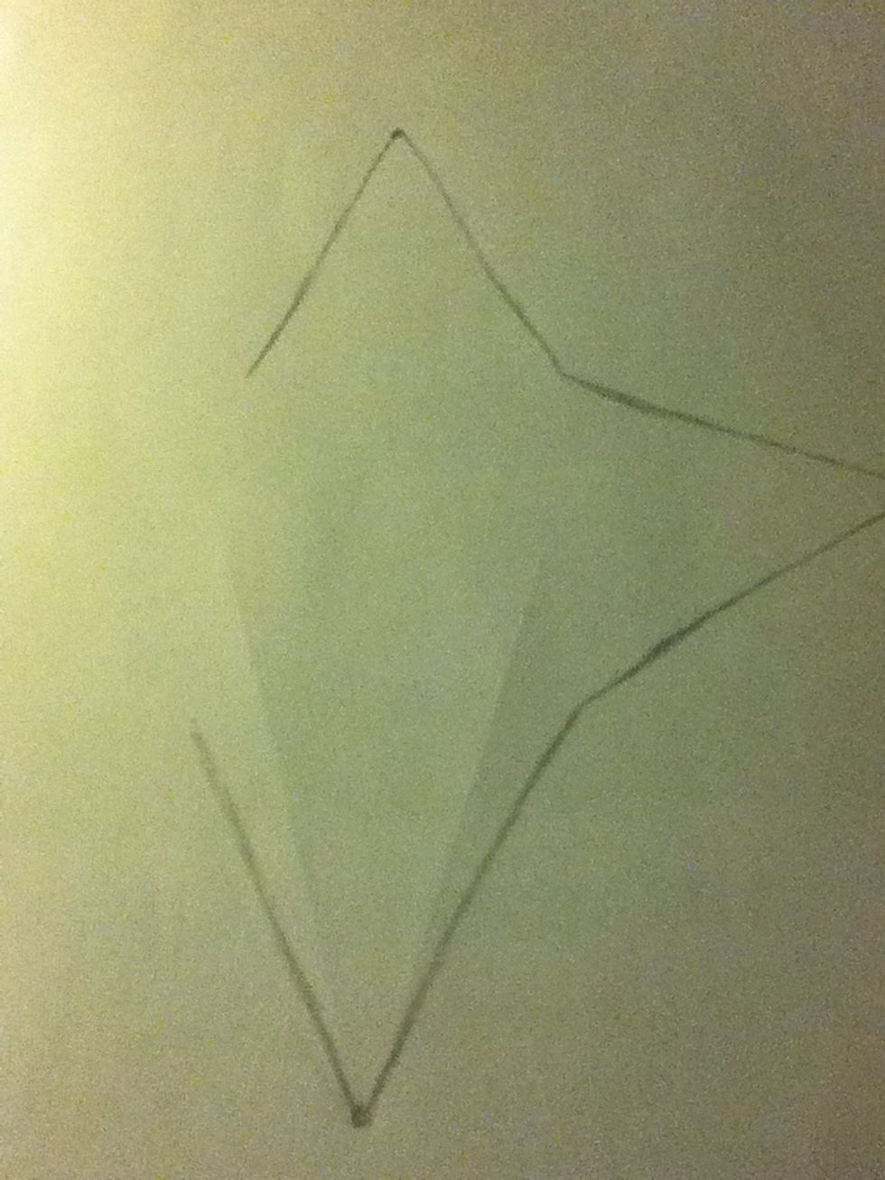 Do the same thing to the third reference point. The star is outline is coming together.