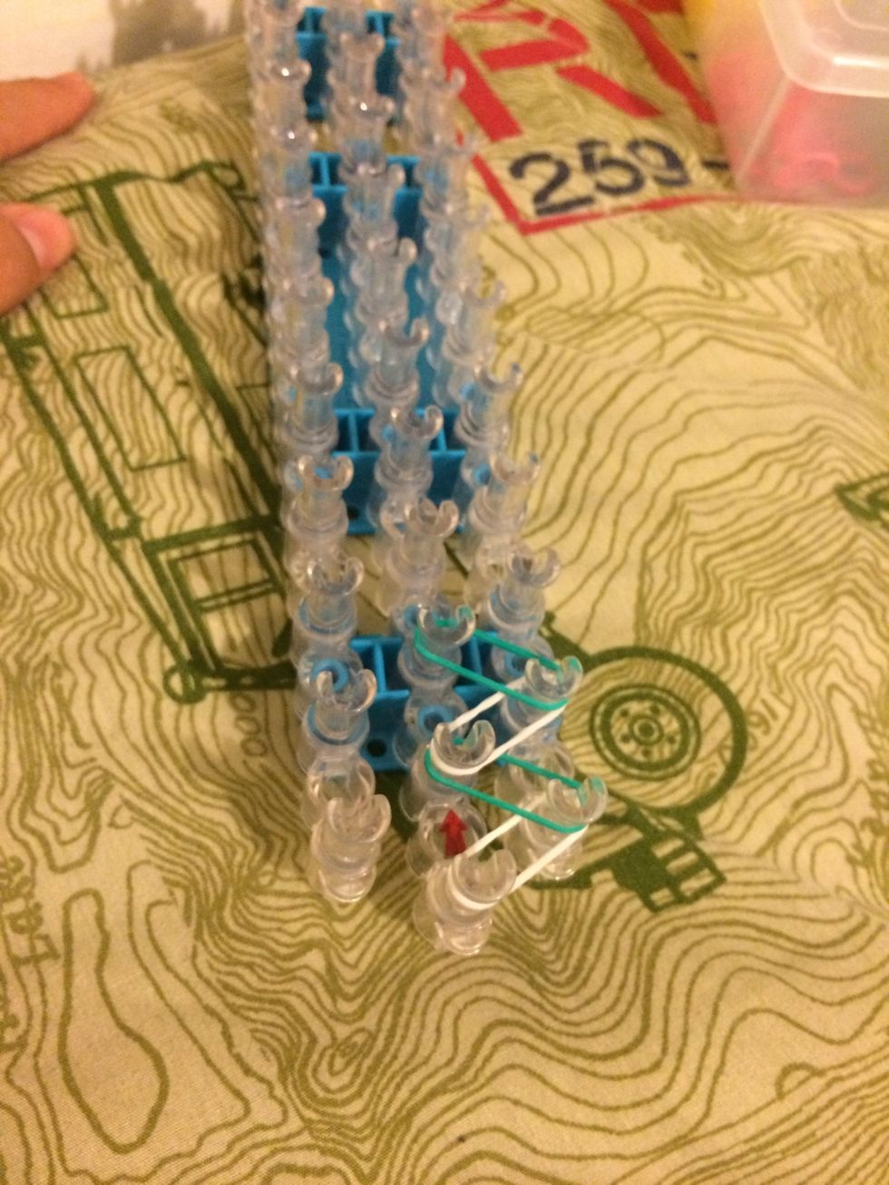 Do the same thing up until the end of the loom