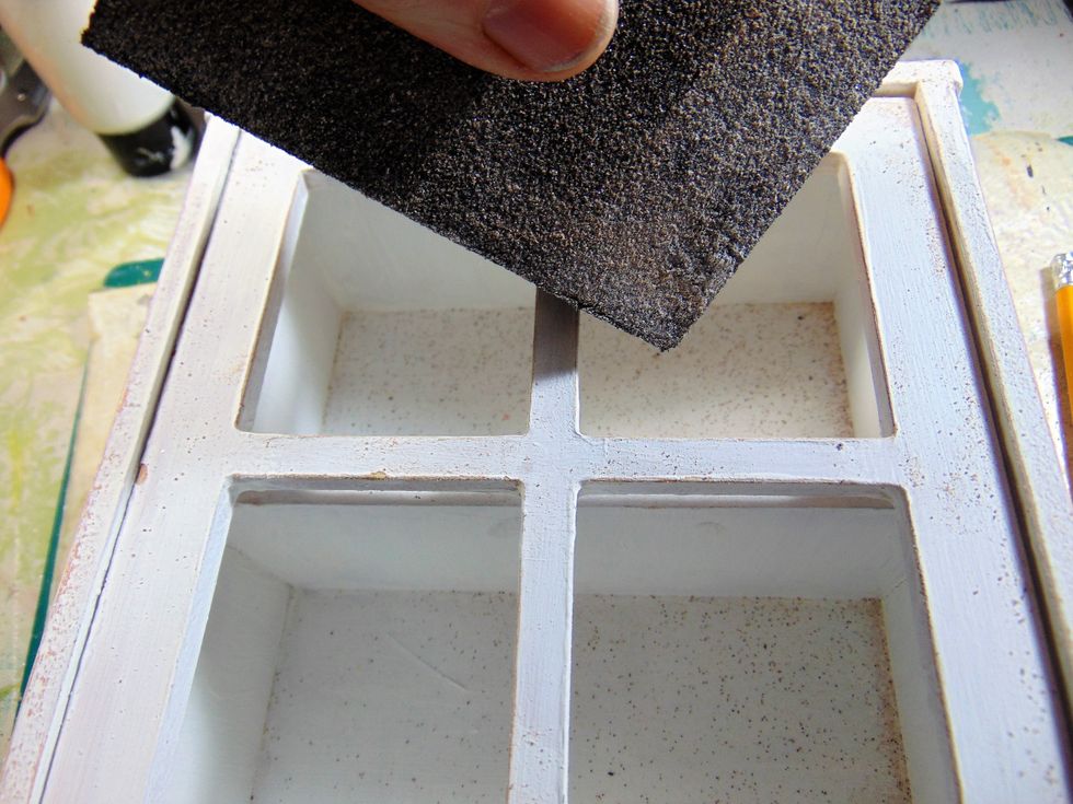 Do the same to all the edges, inside and out.