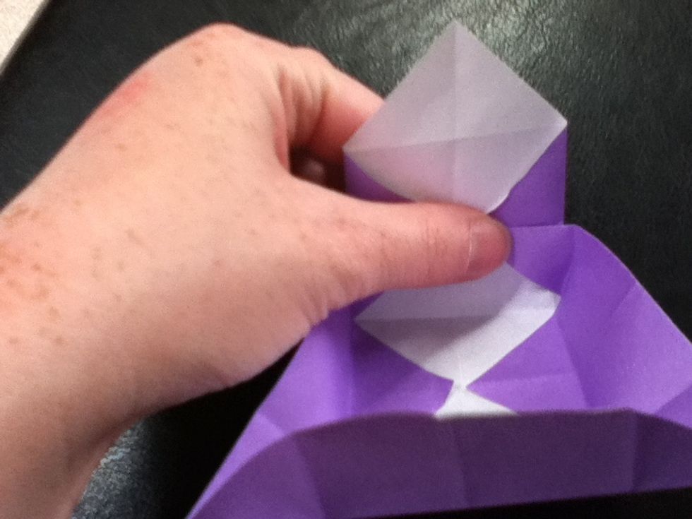 Do the same to the corner on the other side.