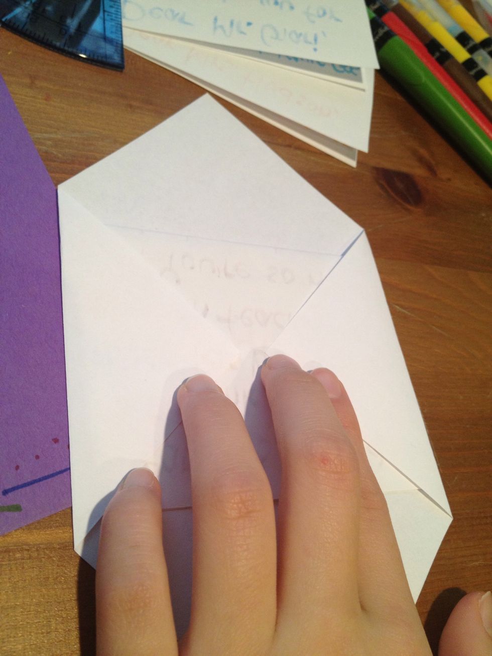 Do the same to the left corner.