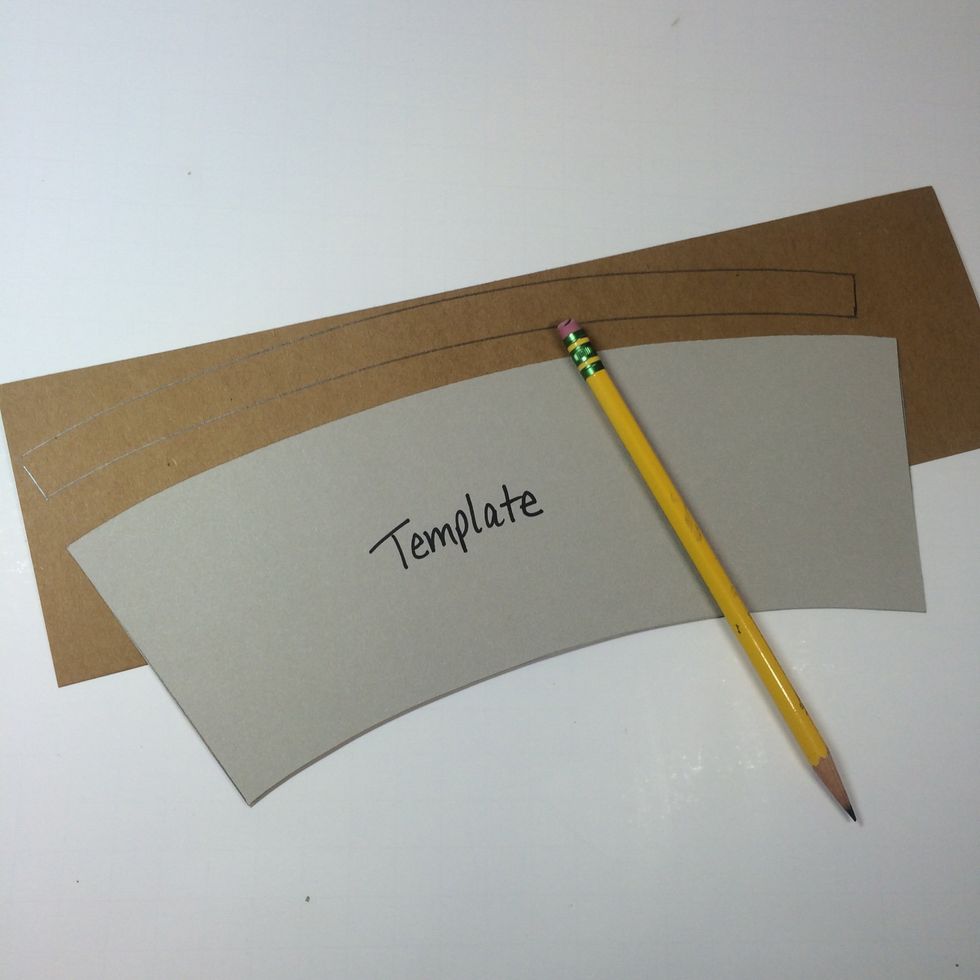 Do the same to the top to cut another accent strip. I cut mine from kraft card stock. The width should be about 3/4".
