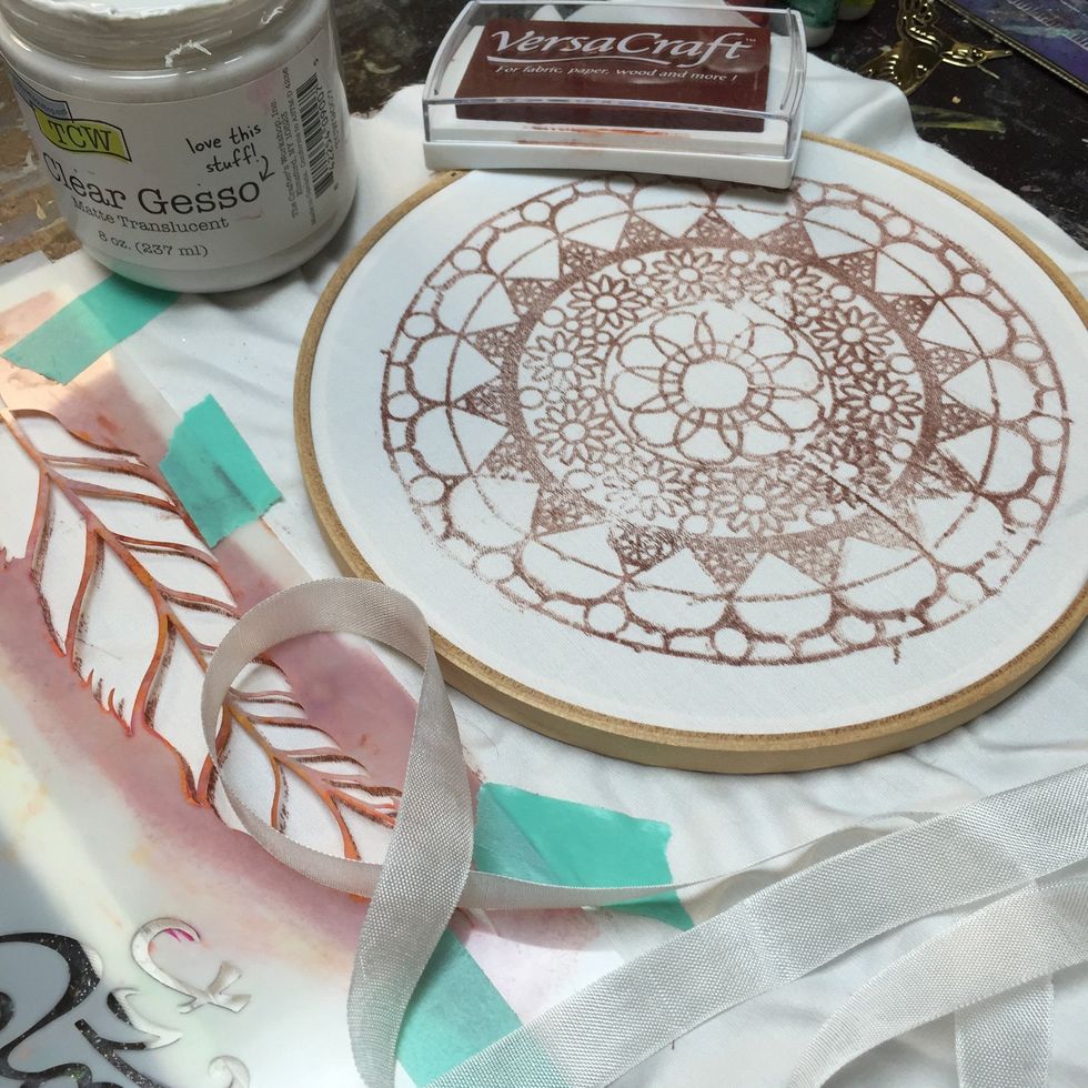 Do the same with for your fabric feathers