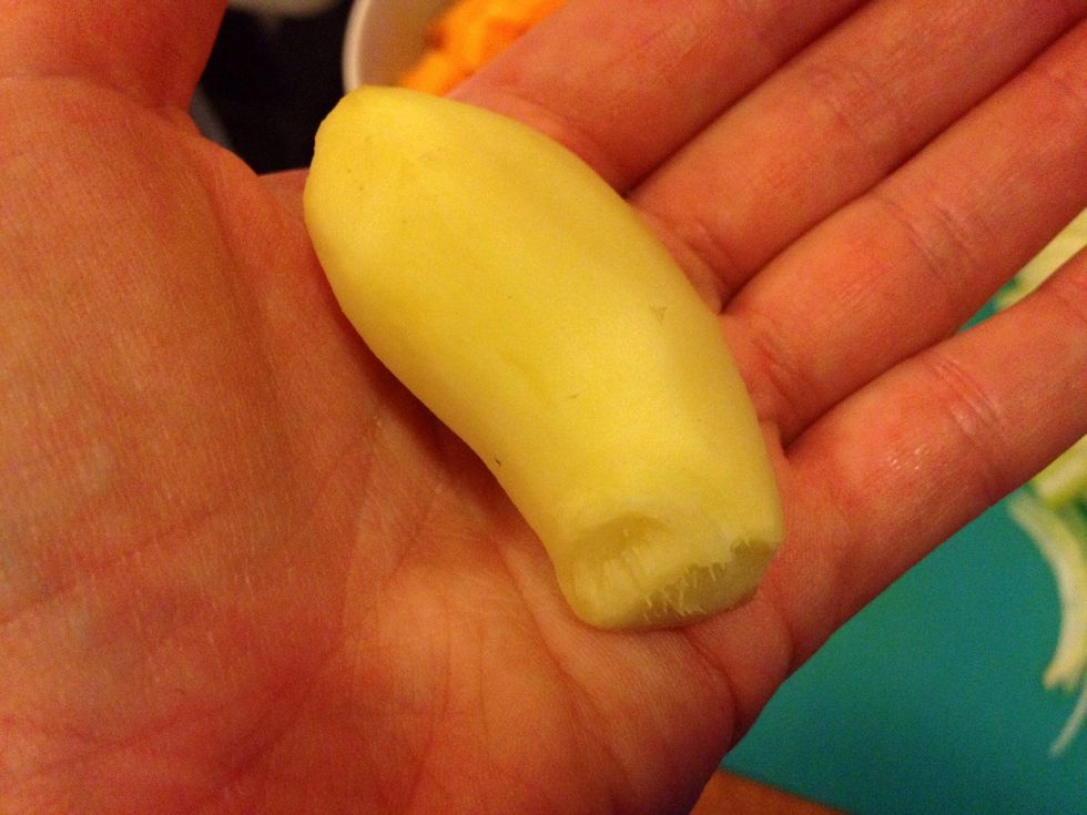 Do the same with the ginger; grate it and put aside.