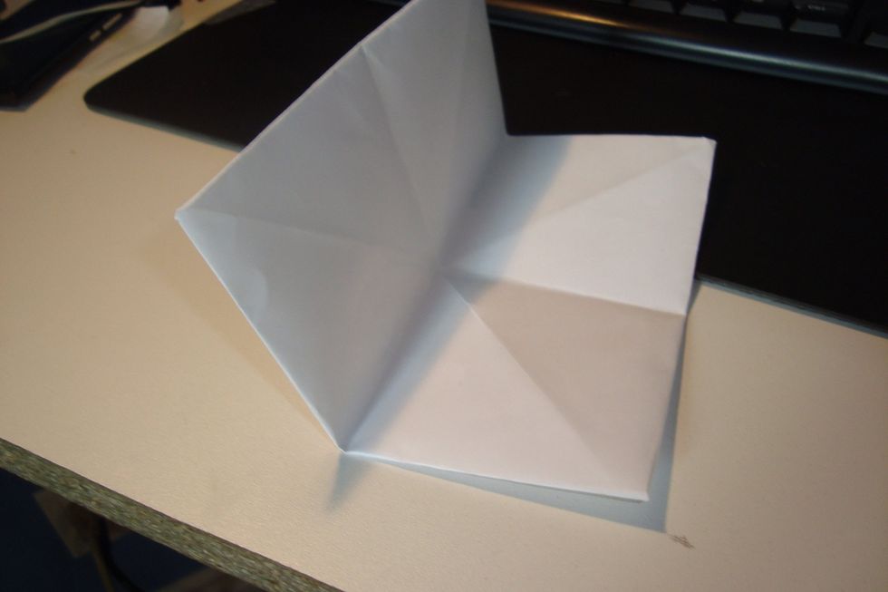 Do the same with the other side to create a cross in the lines!