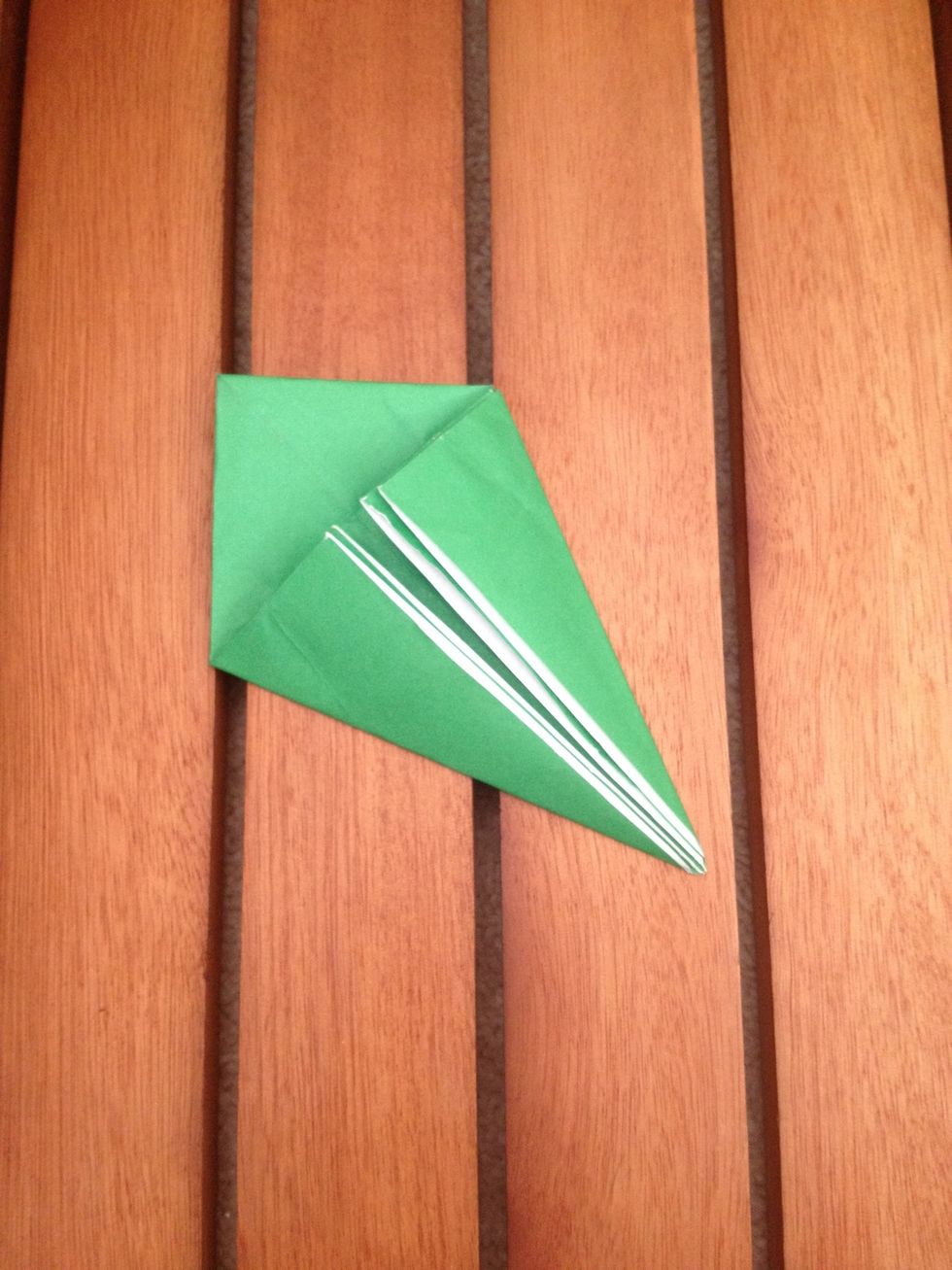 Do the same with the top right corner, so you get a kite shape.