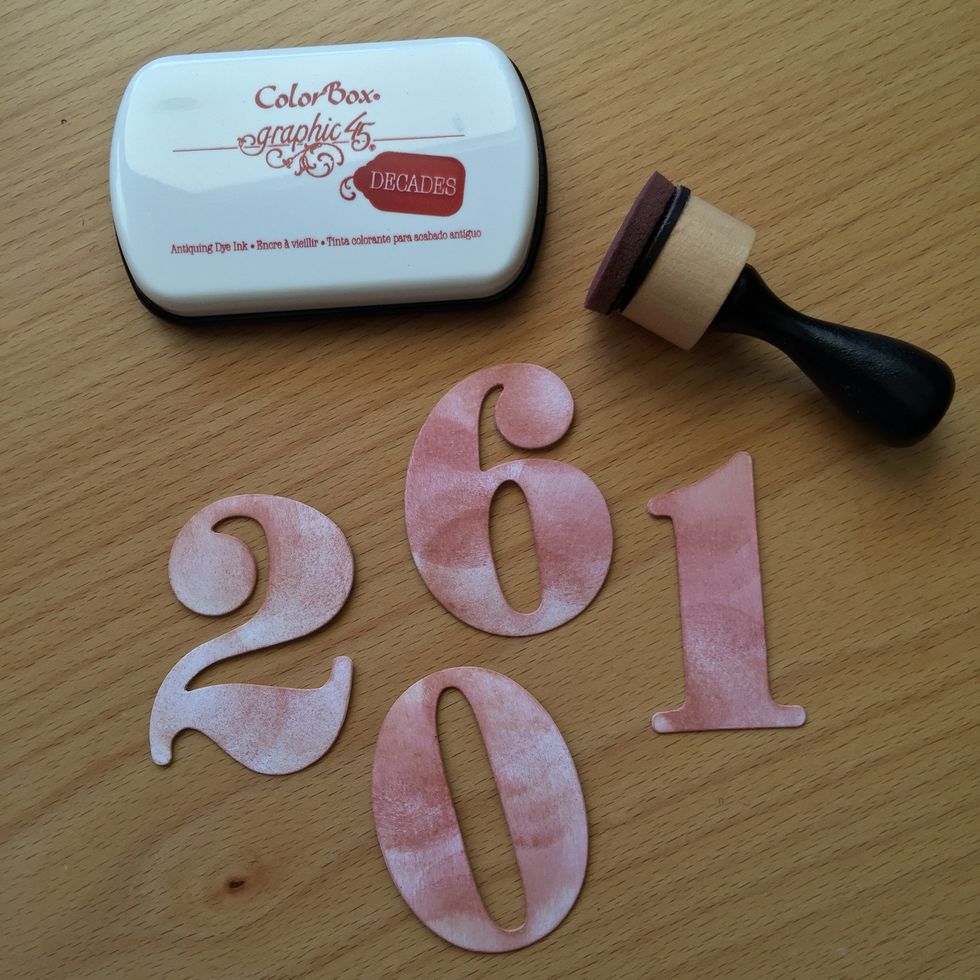 Do the same with these cardstock numbers.