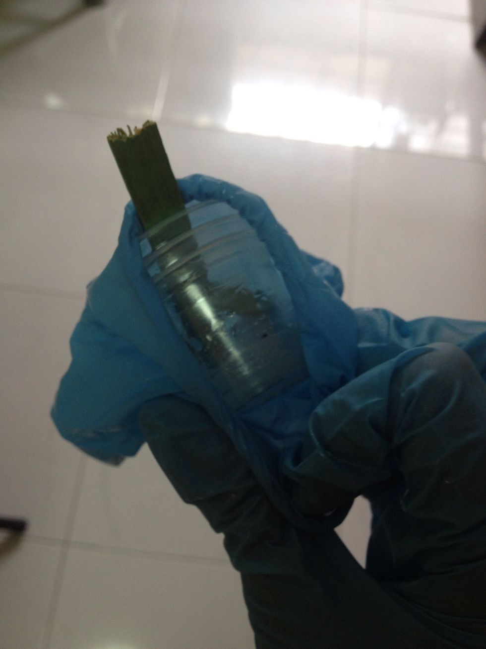 Do these all while using gloves to protect your hands. After pouring 1/3 of the mould, invert your gloves onto the consumables used to discard.