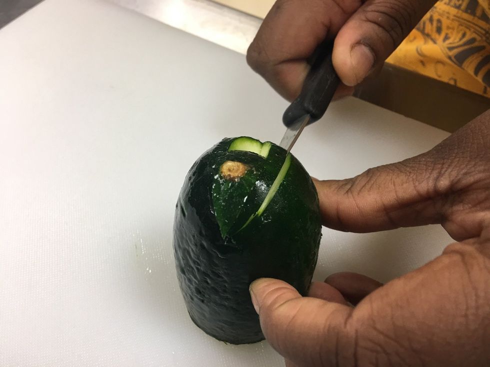 Do this again and again 5 times on both sides, going a little under the one you did before each time.