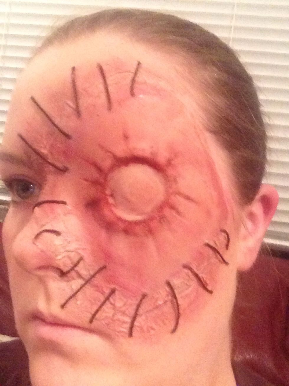 Do this all over were you want the stitches to be