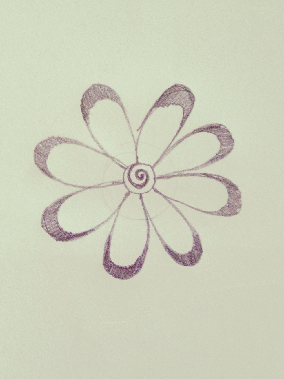 Do this for all the petals!