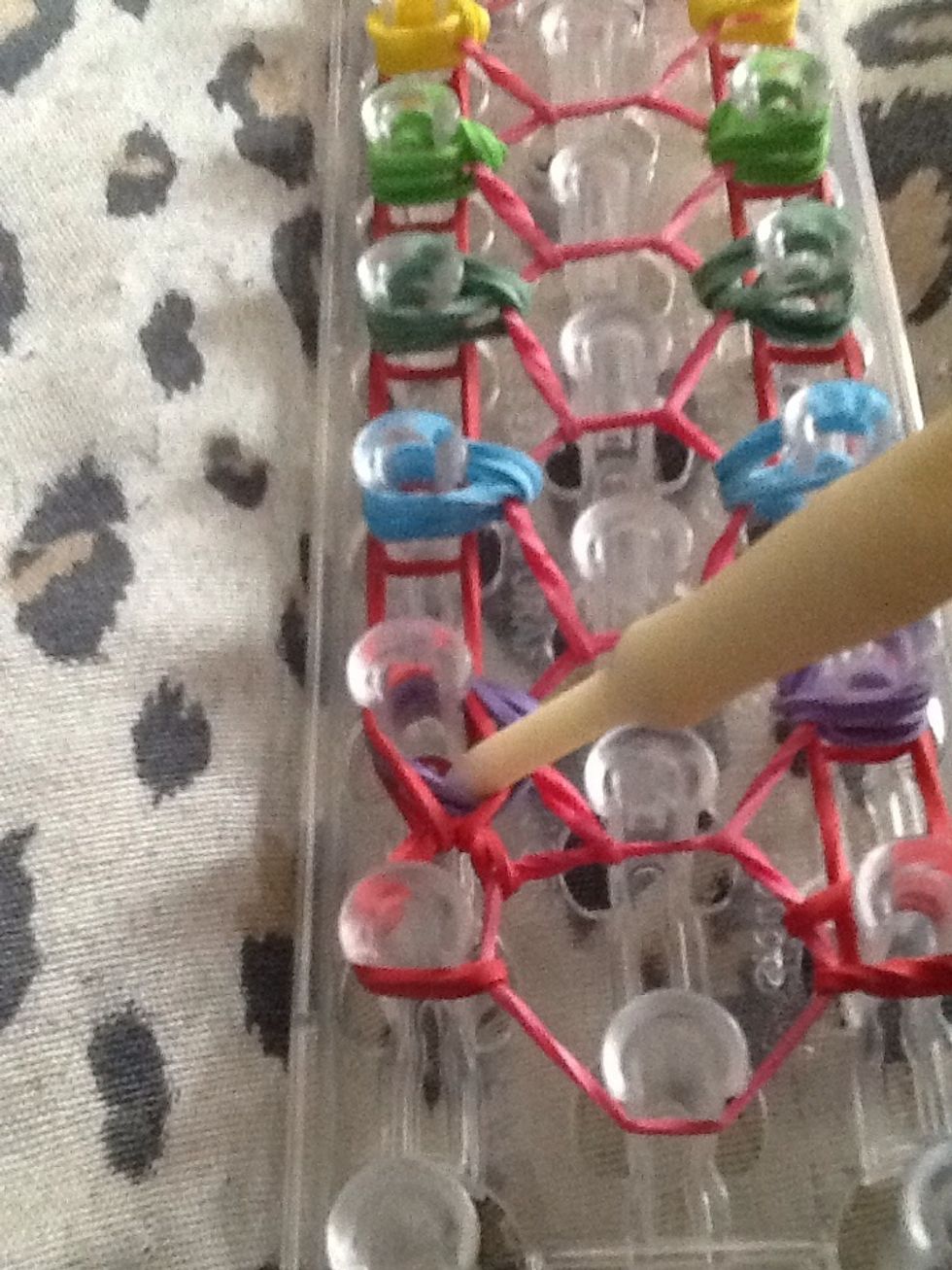 do this going all the way up the loom