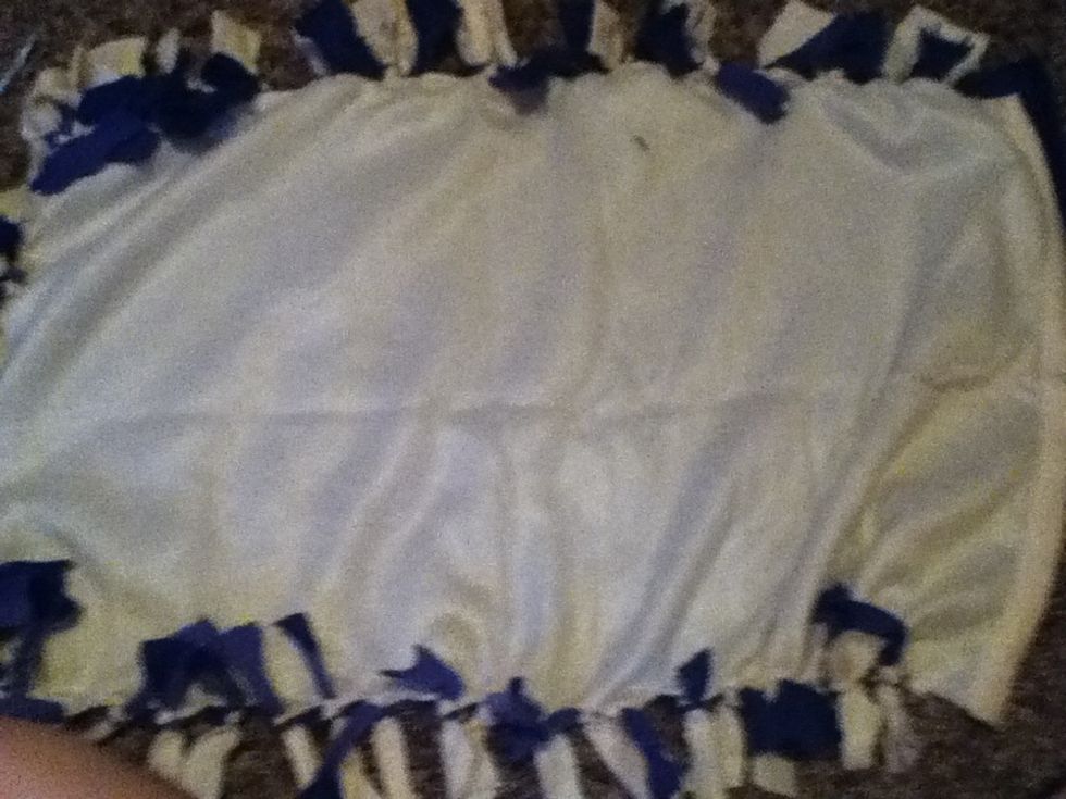 Do this on 3 sides.(2 long 1short )Leave one of your short ends open