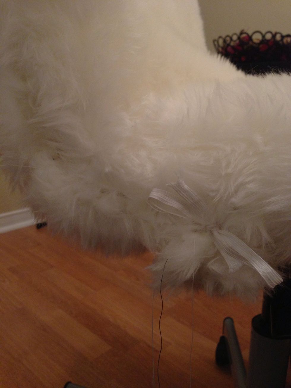 Do this on both sides and cut any hanging threads.