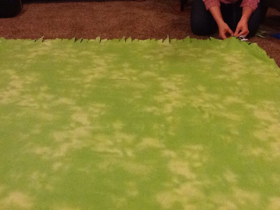 Do this process on every side of your blanket.