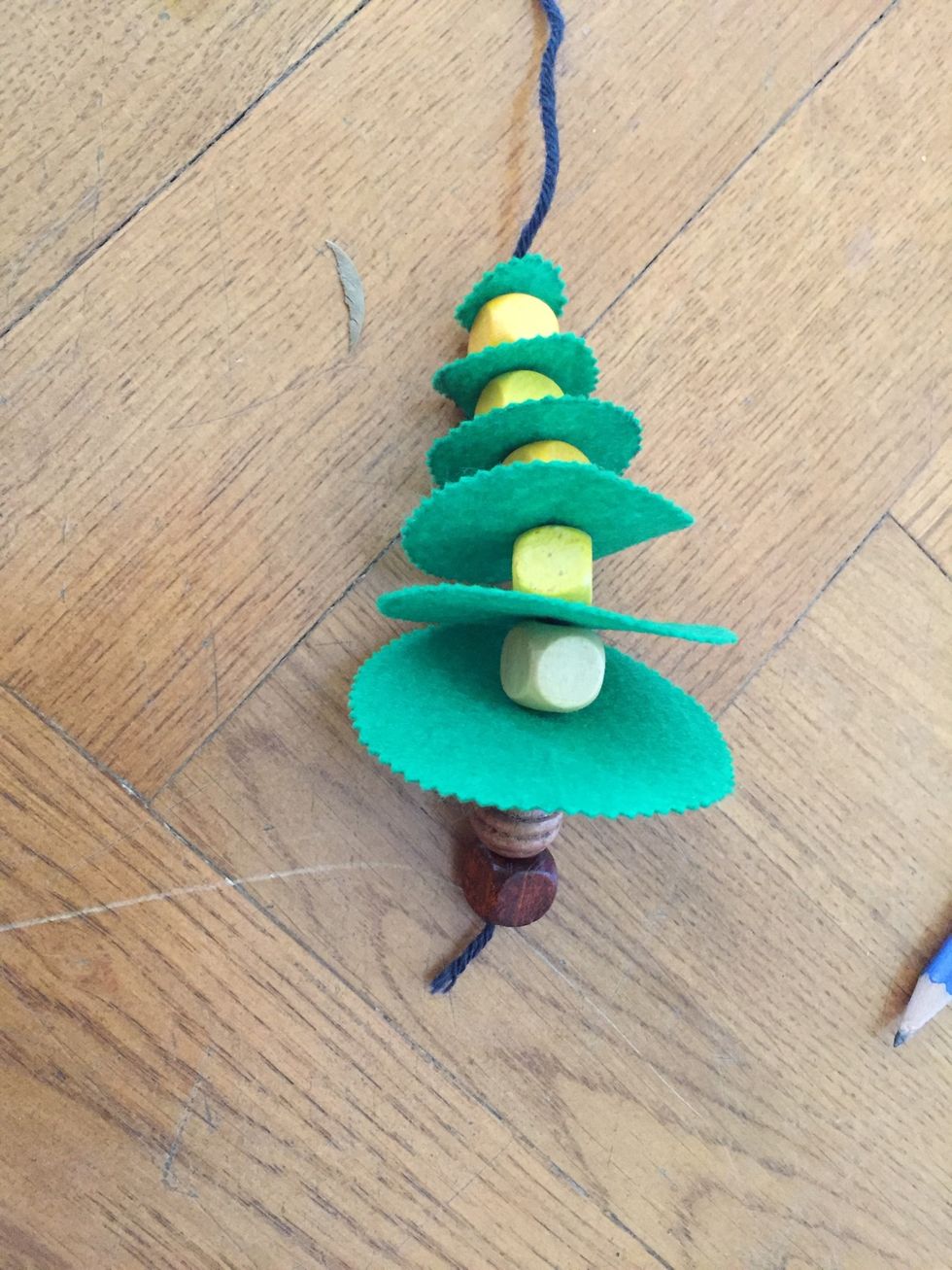 Do this till you come to the last circle. You will see that there is 1 more beed left