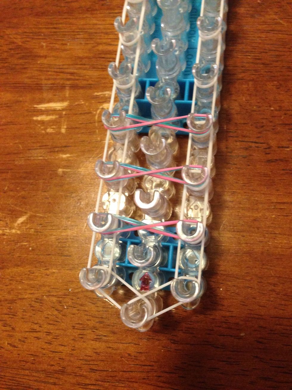 Do this to the next pin(s) up.