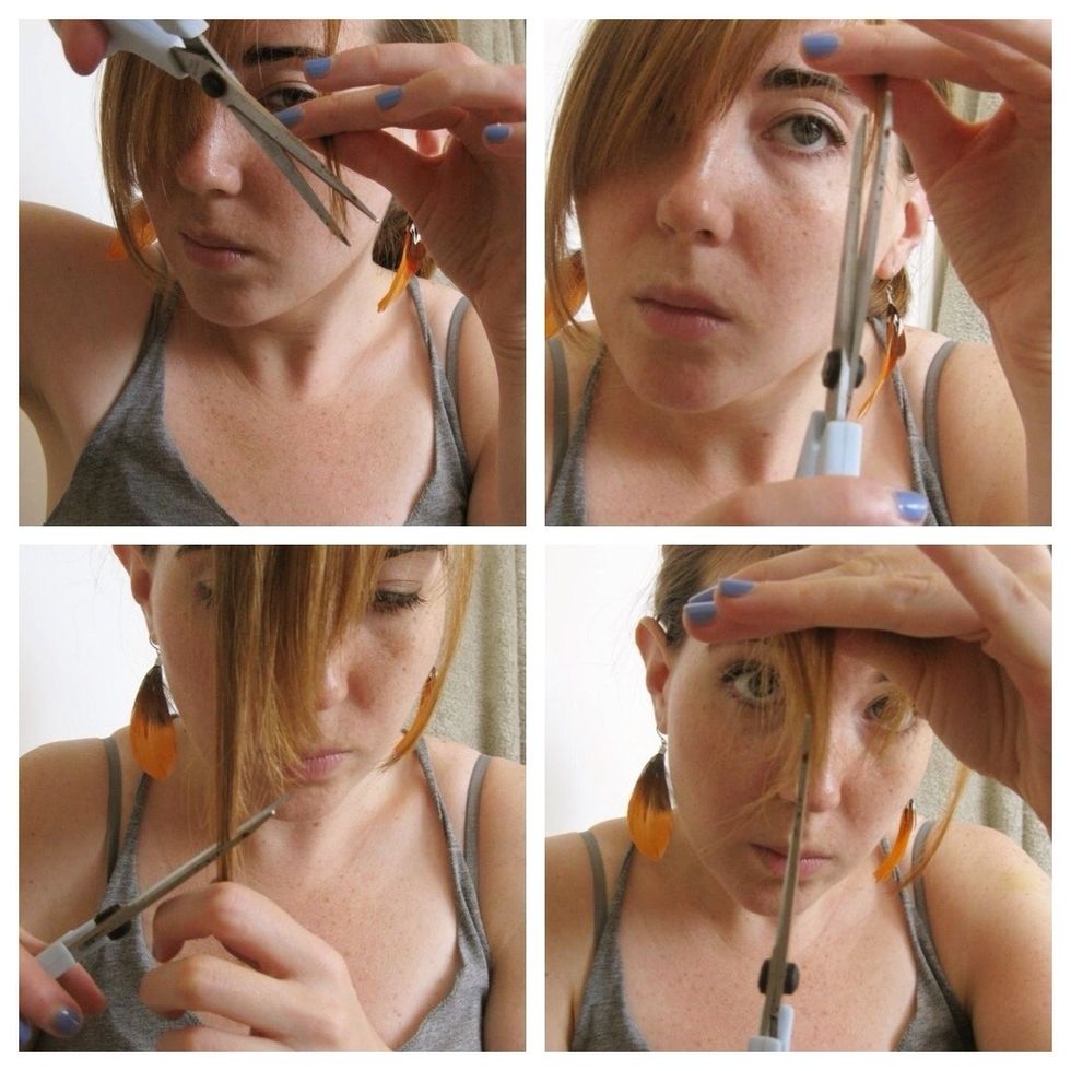 How to cut sideswept bangs (fringe) at home B+C Guides