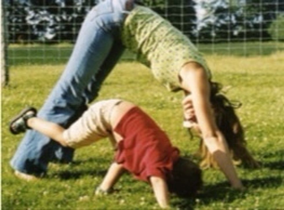 Do yoga with your child. She'll be much more interested if you get into Down dog with her. Dog is for getting out frustrations, so growl!  GRRRR!!
