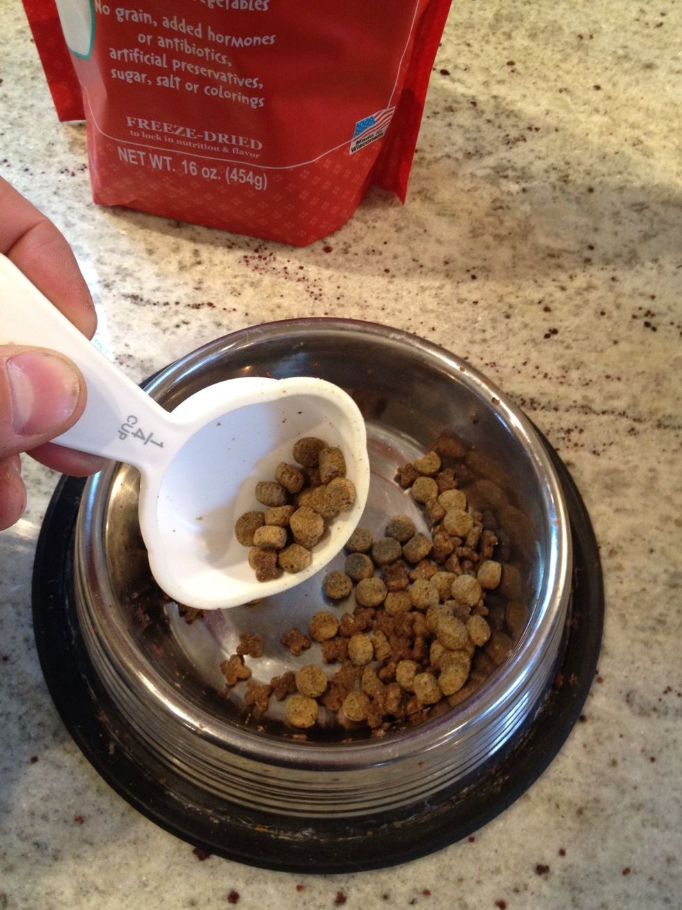 Do you see the 2 different kibbles? The Small Breed formula also has some great dental health properties for those little dogs.