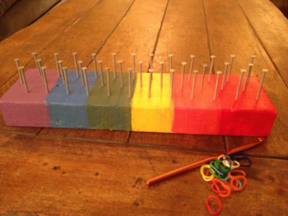 Do your best to get the nails hammered in at a consistent depth. It looks nicer that way.