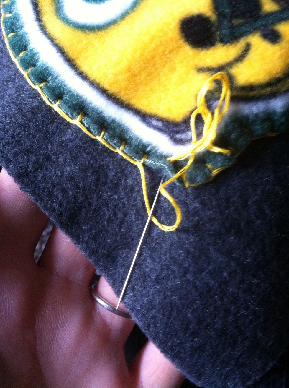 Do your next to last stitch as you normally would.