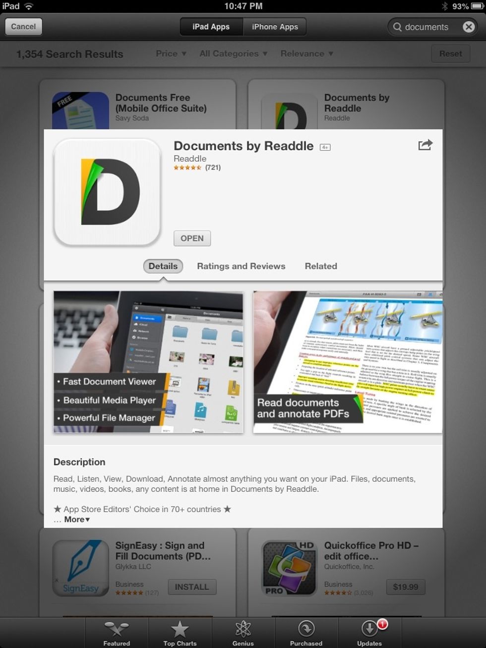 DOCUMENTS by READDLE is a great way to manage files locally on your ipad.