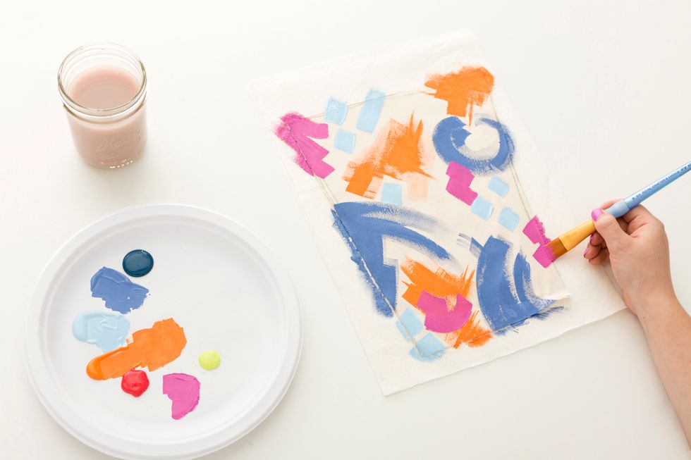 Does she love florals? Paint some abstract flowers! Pineapple obsession? Grab some fruit and paint your version of it!