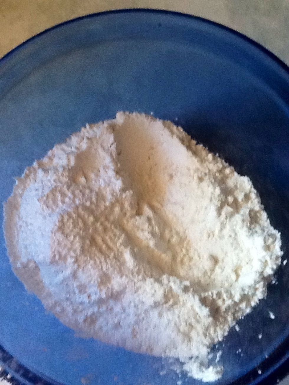 Doesn't look like much but now it's time to whisk, whisk until your arm hurts or sift five or six times