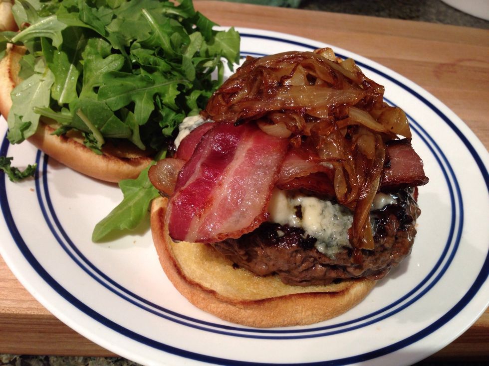 Don't bite into it for at least a few minutes, letting it rest will keep it juicy.