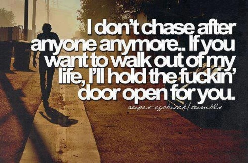 Don't chase someone, it makes you look creepy:) Jk don't chase them, make them chase you:)