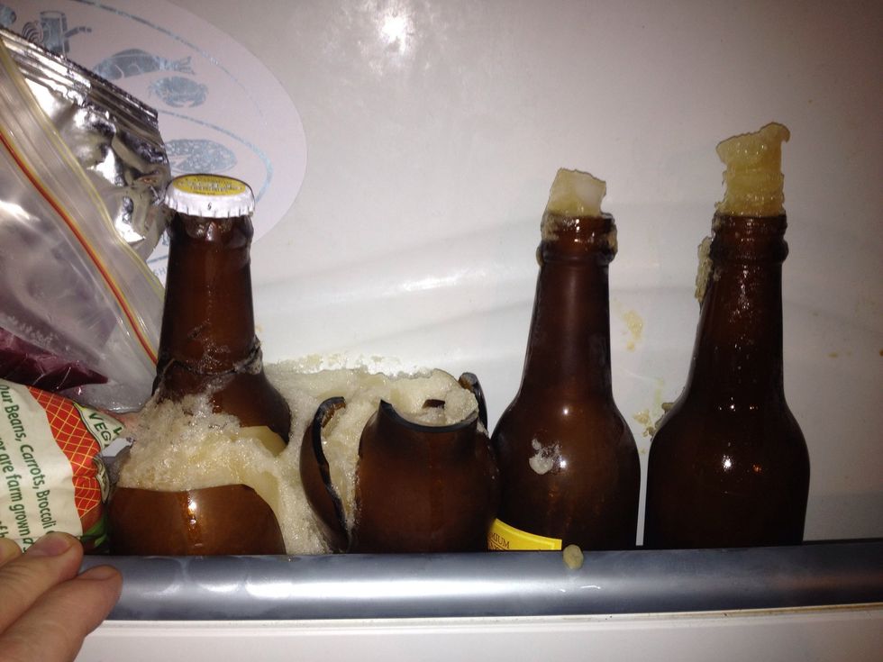 Don't ever forget your beers in the freezer