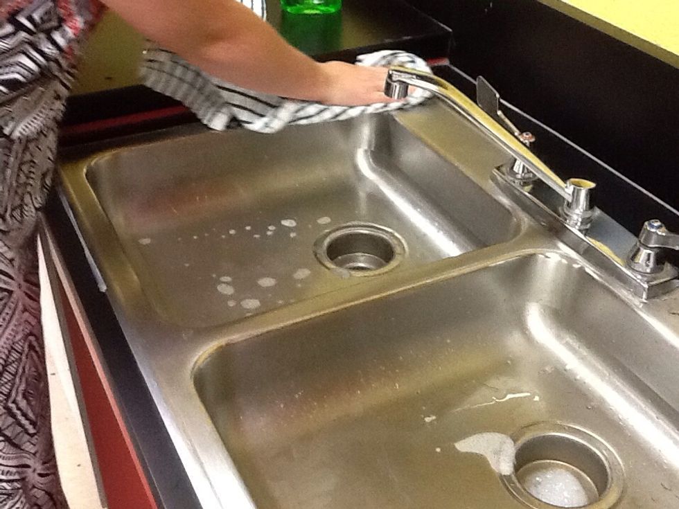 Don't forget behind the sink!