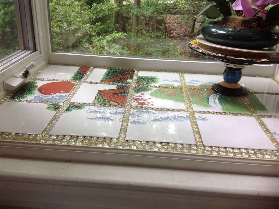 Don't forget clear glue.  I am planning to put a clear varnish over the top to help it last longer.