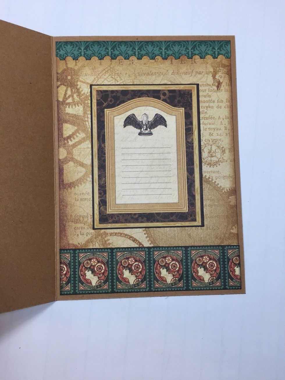 Don't forget the inside of the card too.