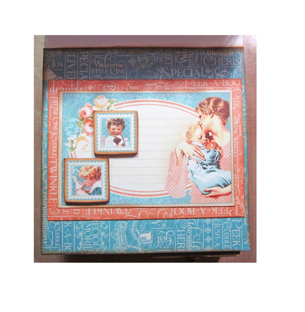 Don't forget to add some inside card decoration. Be sure to use some small chipboard pieces on the interior so the easel card will have something to rest on when opened and stay standing up.