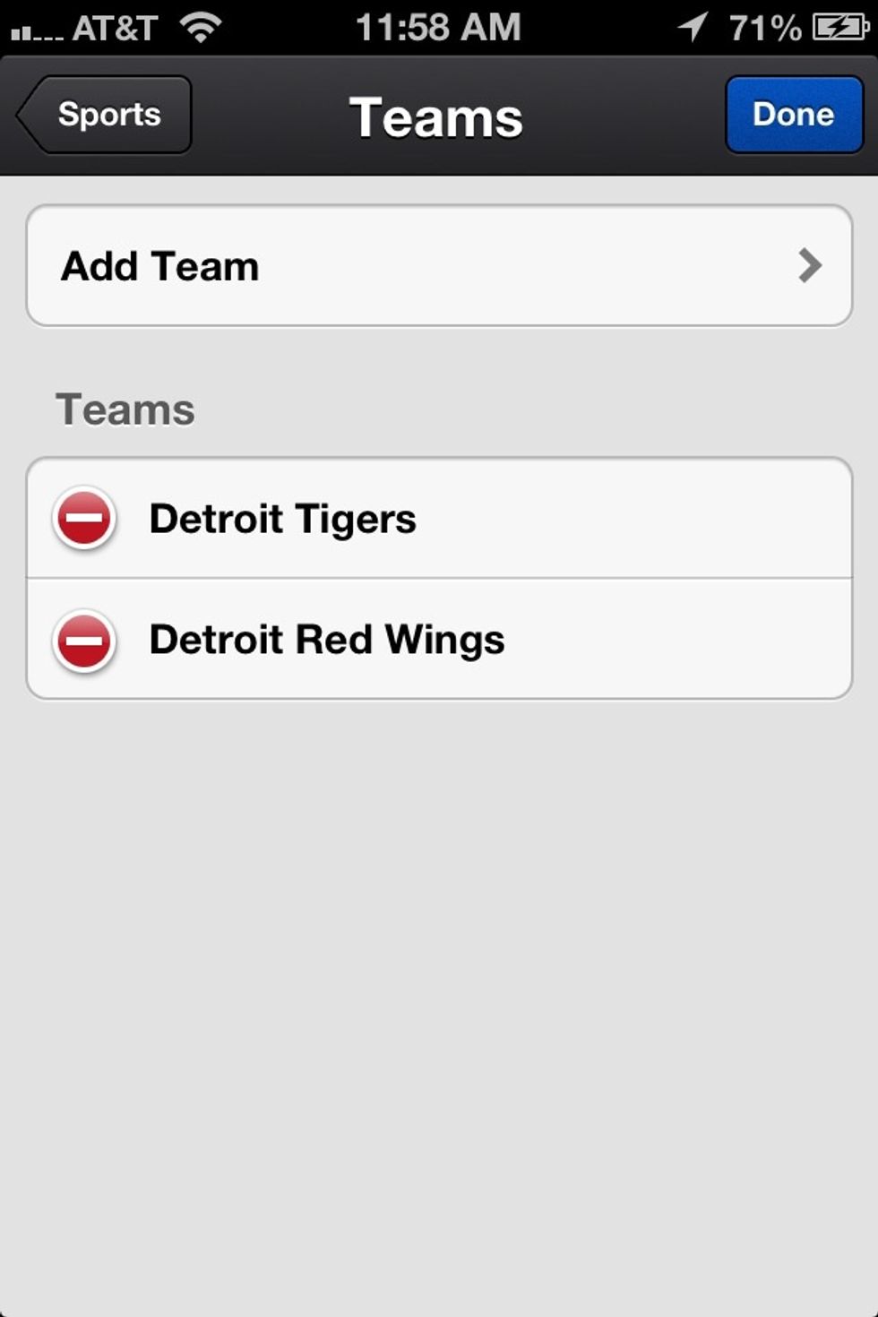 Don't forget to add which teams you want to fallow.