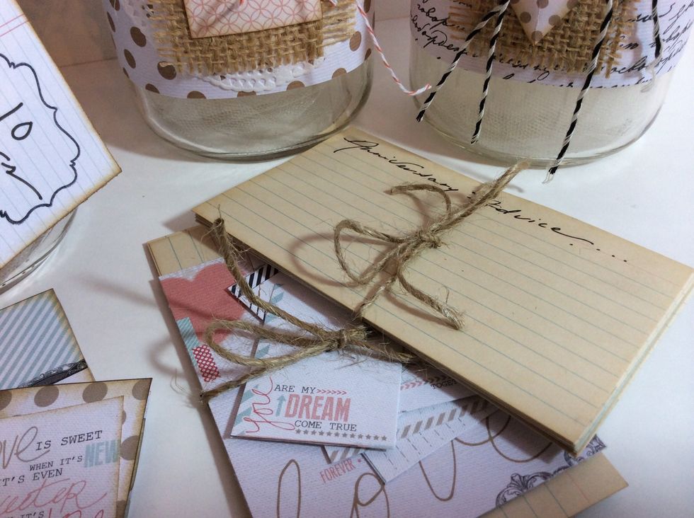 Don't forget to have plenty of pens or pencils available along with advice cards.